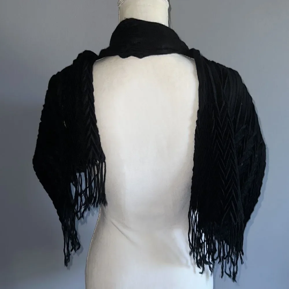 Pleated Scarf/Wrap with Fringe!